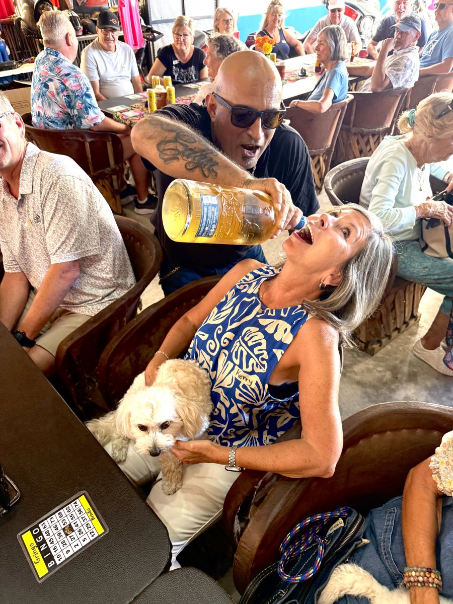 </who>Kerry MacNaull from Kelowna gets her shot from Fast Eddie.