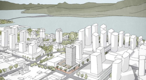 First proposal for Kelowna's North End is a 29-storey tower with 230 units